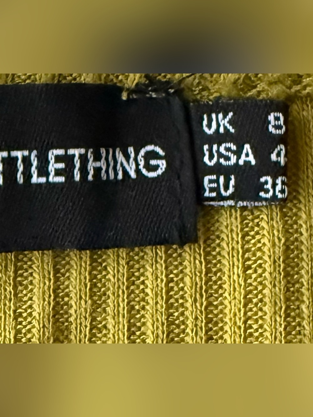 Ribbed Cutout Tie-Front Knit Dress in Olive - Picture 4 of 4